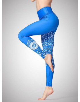 Blue Flower Mandala Leggings