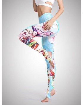 Blue Orcas Compression Leggings