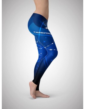 Capricorn Blue Sports Leggings
