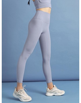 High-Waist High-Stretch Nude Legging With Hidden Pocket