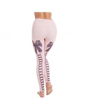 Elaine Printed Bowtie High Waist Leggings
